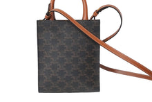 Load image into Gallery viewer, 極美品 CELINE セリーヌ 2WAYショルダーバッグ ミニバーティカルカバ トリオンフ 194372BZK.04LU ブラウン ゴールド金具 中古 60612