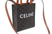 Load image into Gallery viewer, 極美品 CELINE セリーヌ 2WAYショルダーバッグ ミニバーティカルカバ トリオンフ 194372BZK.04LU ブラウン ゴールド金具 中古 60612