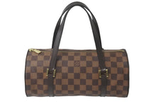 画像をギャラリービューアに読み込む, LOUIS VUITTON ルイヴィトン ハンドバッグ ブラウン ドラム型 筒状 ダミエ パピヨン26 N51304 美品 中古 60617