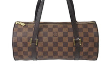 画像をギャラリービューアに読み込む, LOUIS VUITTON ルイヴィトン ハンドバッグ ブラウン ドラム型 筒状 ダミエ パピヨン26 N51304 美品 中古 60617