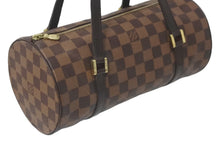 画像をギャラリービューアに読み込む, LOUIS VUITTON ルイヴィトン ハンドバッグ ブラウン ドラム型 筒状 ダミエ パピヨン26 N51304 美品 中古 60617