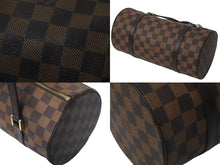 画像をギャラリービューアに読み込む, LOUIS VUITTON ルイヴィトン ハンドバッグ ブラウン ドラム型 筒状 ダミエ パピヨン26 N51304 美品 中古 60617