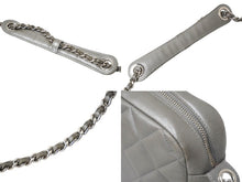 画像をギャラリービューアに読み込む, CHANEL シャネル チェーンショルダーバッグ マトラッセ ラムスキン ダイヤモンドCC 19番台 2014年 グレー 美品 中古 60636