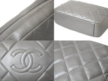 画像をギャラリービューアに読み込む, CHANEL シャネル チェーンショルダーバッグ マトラッセ ラムスキン ダイヤモンドCC 19番台 2014年 グレー 美品 中古 60636