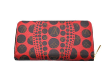 Load image into Gallery viewer, LOUIS VUITTON ルイヴィトン 長財布 ジッピーウォレット 草間彌生 ヤヨイ クサマ モノグラムパンプキン ドット レッド ブラウン M60450 美品 中古 60640