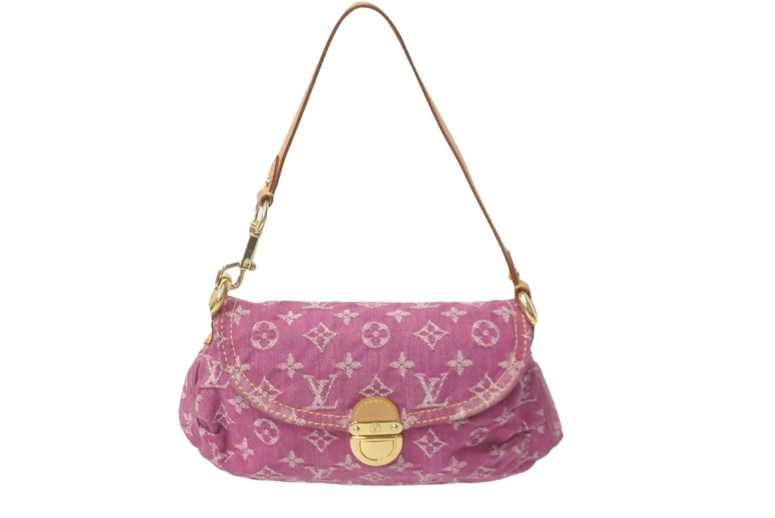 LOUIS VUITTON ルイヴィトン ハンドバッグ M95216 ミニプリーティ ピンク デニムモノグラム 美品 中古 60663 –  Casanova Vintage