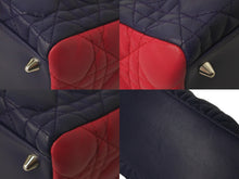 画像をギャラリービューアに読み込む, Christian Dior クリスチャンディオール ハンドバッグ 2WAY レディディオール トリコロール ラムスキン M0550PTRI 美品 中古 4c060119