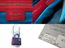 画像をギャラリービューアに読み込む, Christian Dior クリスチャンディオール ハンドバッグ 2WAY レディディオール トリコロール ラムスキン M0550PTRI 美品 中古 4c060119