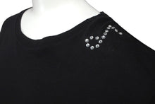 画像をギャラリービューアに読み込む, SAINT LAURENT PARIS サンローランパリ 半袖Ｔシャツ 音符 436948 ラインストーントーン コットン ブラック S 美品 中古 60703