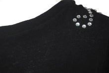 画像をギャラリービューアに読み込む, SAINT LAURENT PARIS サンローランパリ 半袖Ｔシャツ 音符 436948 ラインストーントーン コットン ブラック S 美品 中古 60703