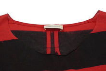 画像をギャラリービューアに読み込む, SAINT LAURENT PARIS サンローランパリ 半袖Ｔシャツ ボーダー レッド ブラック コットン サイズXS 387885 美品 中古 60704