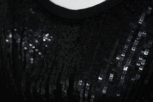 画像をギャラリービューアに読み込む, SAINT LAURENT PARIS サンローランパリ 半袖Ｔシャツ スパンコール シルク ブラック サイズM 330946 美品 中古 60726