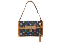画像をギャラリービューアに読み込む, 極美品 LOUIS VUITTON ルイヴィトン ハンドバッグ アイラブモノグラム サックラバ Eye Need You ブラック マルチ M92054 中古 60758