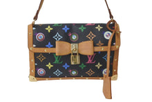 画像をギャラリービューアに読み込む, 極美品 LOUIS VUITTON ルイヴィトン ハンドバッグ アイラブモノグラム サックラバ Eye Need You ブラック マルチ M92054 中古 60758