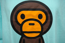 Load image into Gallery viewer, A BATHING APE アベイシングエイプ BABY MILO 長袖Ｔシャツ サイズXL ブルー コットン 002LTI301001M 美品 中古 60777