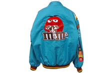 画像をギャラリービューアに読み込む, JH Design ジェイエイチデザイン M&amp;M'sレーシングジャケット ワッペン Lサイズ ブルー 美品 中古 60794
