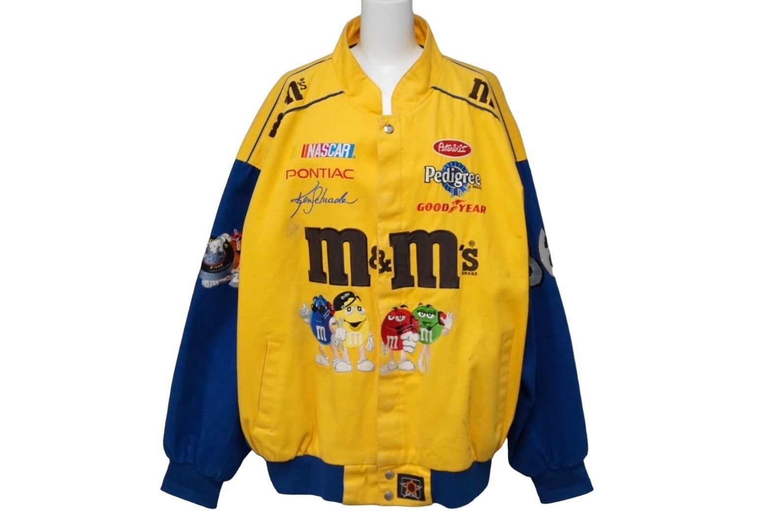 JH Design ジェイエイチデザイン M＆M'sレーシングジャケット XXLサイズ イエロー ブルー シルバー金具 良品 中古 60798 –  Casanova Vintage