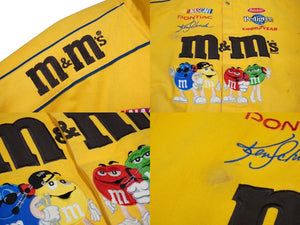 JH Design ジェイエイチデザイン M＆M’sレーシングジャケット XXLサイズ イエロー ブルー シルバー金具 良品 中古 60798