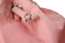 Load image into Gallery viewer, PRADA プラダ ポーチ ポシェット 巾着 トライアングルロゴ ナイロン ピンク シルバー金具 良品 中古 60812