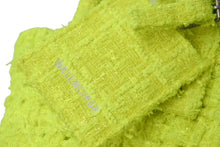 画像をギャラリービューアに読み込む, 極美品 BALENCIAGA バレンシアガ ビストロ XXS バスケットバッグ ハンドバッグ ツイード ネオンイエロー 678028 中古 60835