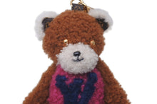 画像をギャラリービューアに読み込む, LOUIS VUITTON ルイ ヴィトン キーホルダー キーチャーム M69854 ポルト クレ LVテディベア モヘア ブラウン 美品 中古 60838