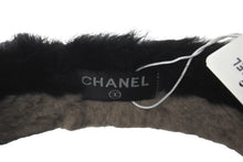 画像をギャラリービューアに読み込む, 極美品 CHANEL シャネル イヤーマフ 小物 耳当て 服飾小物 ココマーク ブラック×グレー ムートン 中古 60880
