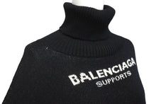 Load image into Gallery viewer, BALENCIAGA バレンシアガ ニット WFPロゴ ウール オーバーサイズ タートルネック K80 542703 T1507 サイズXL 美品 中古 60894