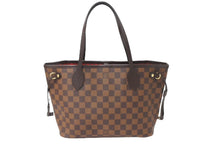 Load image into Gallery viewer, 極美品 LOUIS VUITTON ルイ ヴィトン トートバッグ 新型 ネヴァーフルPM N41359 ダミエエベヌキャンバス ブラウン 中古 60989