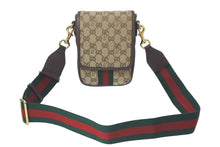 Load image into Gallery viewer, 新品同様品 GUCCI × PALACE グッチ×パレス ショルダーバッグ GGキャンバス シェリーライン 723142 ベージュ ブラウン 61005