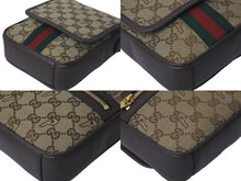 Load image into Gallery viewer, 新品同様品 GUCCI × PALACE グッチ×パレス ショルダーバッグ GGキャンバス シェリーライン 723142 ベージュ ブラウン 61005