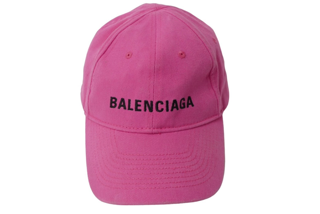 BALENCIAGA バレンシアガ ベースボールキャップ サイズL ピンク ロゴ 
