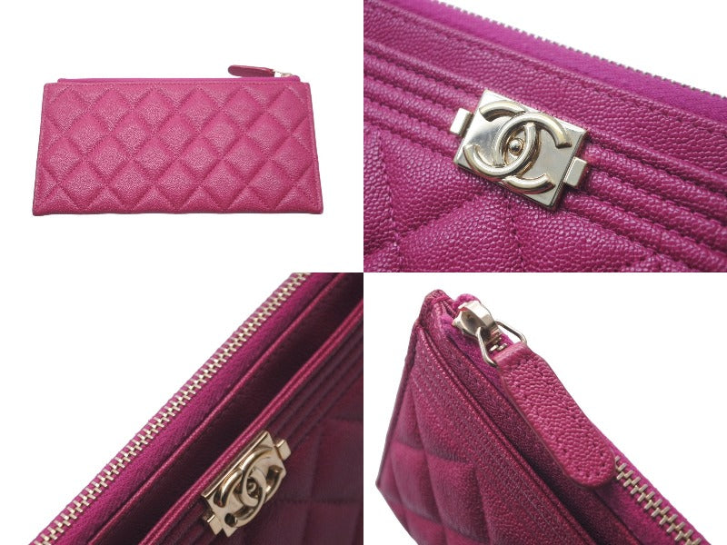 CHANEL シャネル ボーイシャネル フラグメントケース 28番台 キャビア