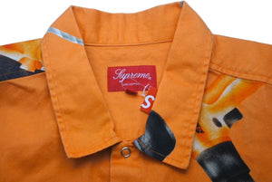 Supreme Long Sleeve Shirt Drills Work Shirt Drill Shirt 19SS Size M Orange Good Condition Used 61047