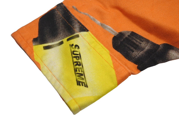 Supreme Long Sleeve Shirt Drills Work Shirt Drill Shirt 19SS Size M Orange Good Condition Used 61047
