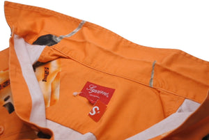 Supreme Long Sleeve Shirt Drills Work Shirt Drill Shirt 19SS Size M Orange Good Condition Used 61047