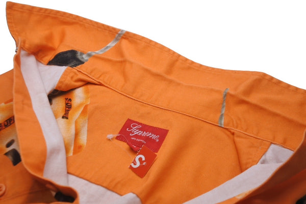 Supreme Long Sleeve Shirt Drills Work Shirt Drill Shirt 19SS Size M Orange Good Condition Used 61047