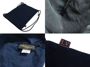 極美品 LOUIS VUITTON ルイヴィトン ダミエ ジムセット タオル ナップサック リストバンド ネイビー M78544 中古 61054
