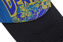 Load image into Gallery viewer, KAPITAL キャピタル キャップ DENIM MEN LOVES CATS K2204XH528 ポリエステル ナイロン ブルー イエロー ONE SIZE 美品 中古 4b006114