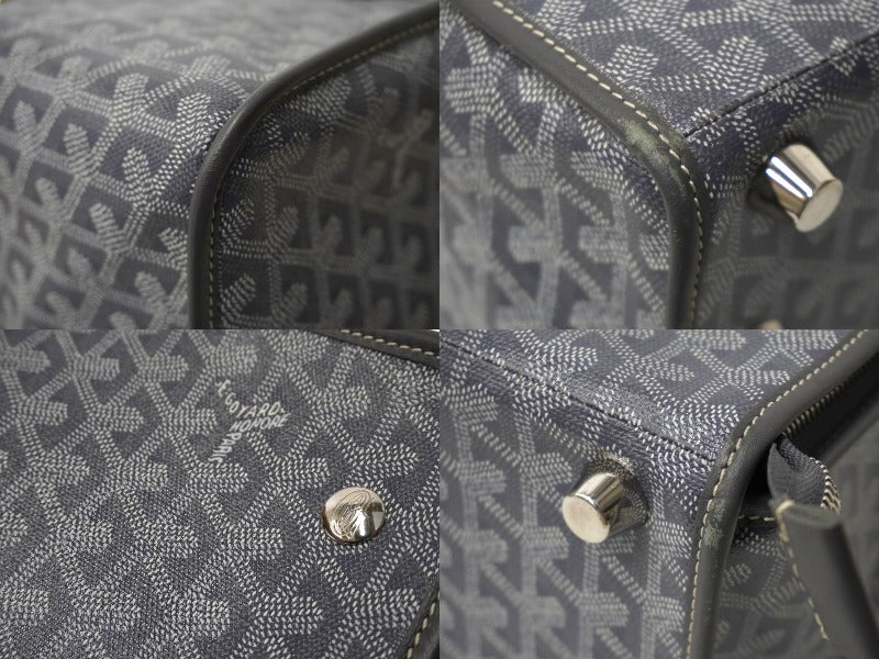 GOYARD Trunk Caravelle 50 Foldable Herringbone pattern Custom color Gray Silver hardware Good condition Used 61143