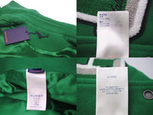 画像をギャラリービューアに読み込む, 新品同様 LOUIS VUITTON ルイヴィトン 21FW レザーバーシティブルゾン HLL69EMJY グリーン ホワイト メンズ 48 中古 61148