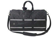 Very good condition LOUIS VUITTON Boston bag Keepall Bandouliere 55 Hiroshi Fujiwara Fragment Black M43413 Used 61193
