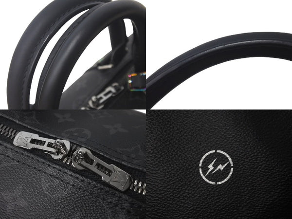 Very good condition LOUIS VUITTON Boston bag Keepall Bandouliere 55 Hiroshi Fujiwara Fragment Black M43413 Used 61193
