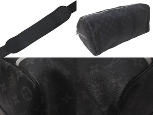 Very good condition LOUIS VUITTON Boston bag Keepall Bandouliere 55 Hiroshi Fujiwara Fragment Black M43413 Used 61193