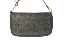 画像をギャラリービューアに読み込む, 極美品 LOUIS VUITTON ルイヴィトン アクセポ ポシェット アクセソワール M92191 モノグラムグラフィティ グリーン 中古 61212