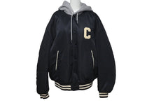 Load image into Gallery viewer, 極美品 CELINE セリーヌ フード付き オーバーサイズ テディジャケット サイズ48 ブラック ナイロン 2W15A227R 中古 61216