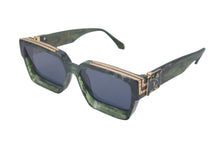 Load image into Gallery viewer, LOUIS VUITTON ルイヴィトン ミリオネア 1.1 サングラス グリーン 大理石 スクエア 58□17 Z1167E 美品 中古 61218