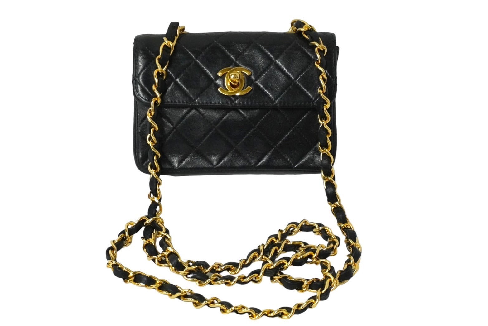 CHANEL シャネル ミニマトラッセ14 ハーフフラップ チェーンショルダー ...