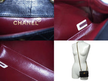 Load image into Gallery viewer, CHANEL シャネル ミニマトラッセ14 ハーフフラップ チェーンショルダーバッグ 1番台 ブラック ゴールド金具 美品 中古 61227