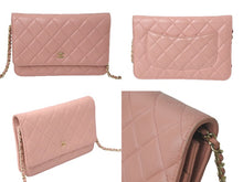 Load image into Gallery viewer, CHANEL シャネル ショルダーバッグ チェーンウォレット A33814 マトラッセ ラムスキン 24番台 ゴールド金具 良品 中古 61279