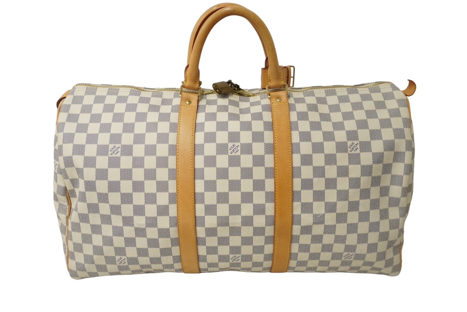 LOUIS VUITTON ルイヴィトン ボストンバッグ キーポル50 ダミエアズール N41430 ホワイト 美品 中古 61304 –  Casanova Vintage